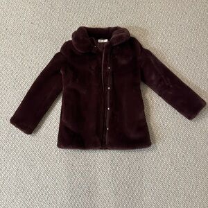 H&M Kids Dark Brown Plush Coat